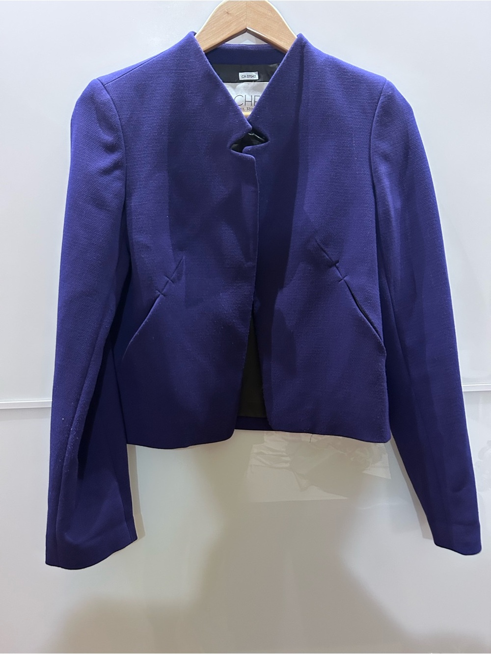 RACHEL Rachel Roy Purple Open-Front Structured Blazer